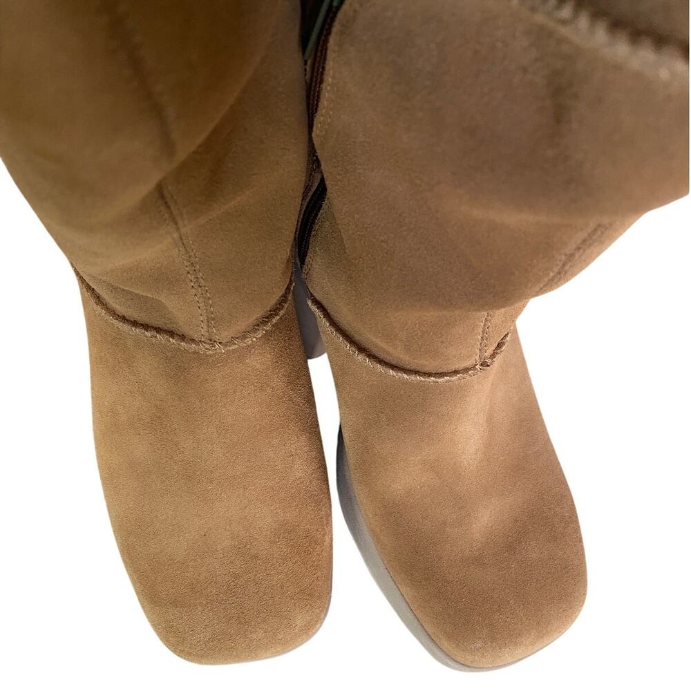 UGG New Heights Chestnut Brown Platform Xtra Boots Size 8 - Picture 4 of 12